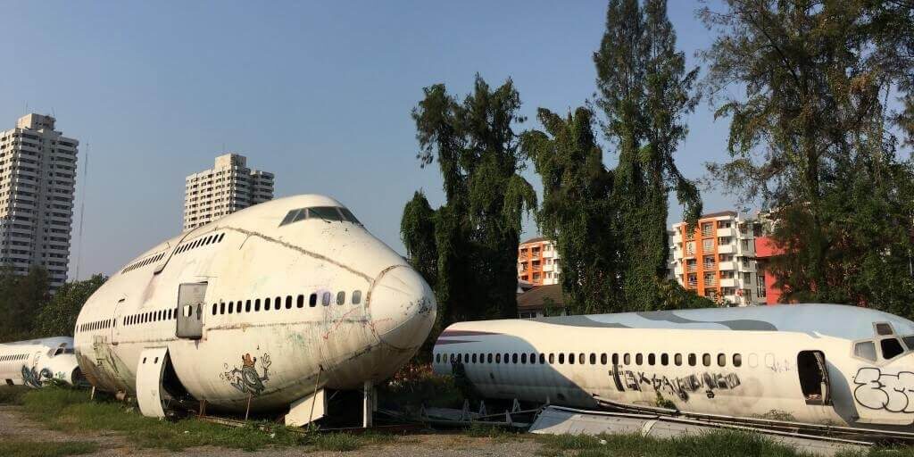 Vliegtuig-Kerkhof-Bangkok